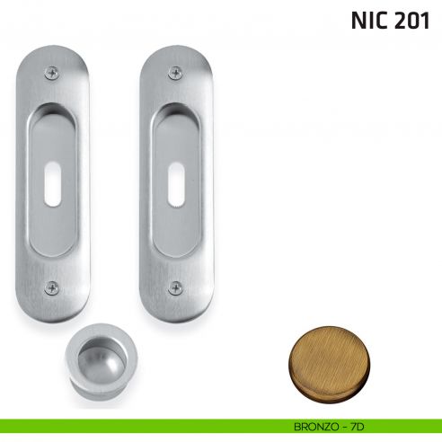 Kit ovale foro chiave + trascinatore NIC 201 bronzo