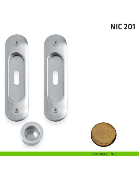Kit ovale foro chiave + trascinatore NIC 201 bronzo