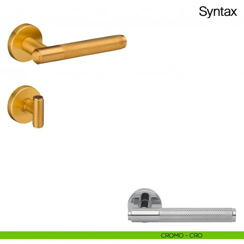 Maniglia per porta con nottolino Syntax Manital - cromato