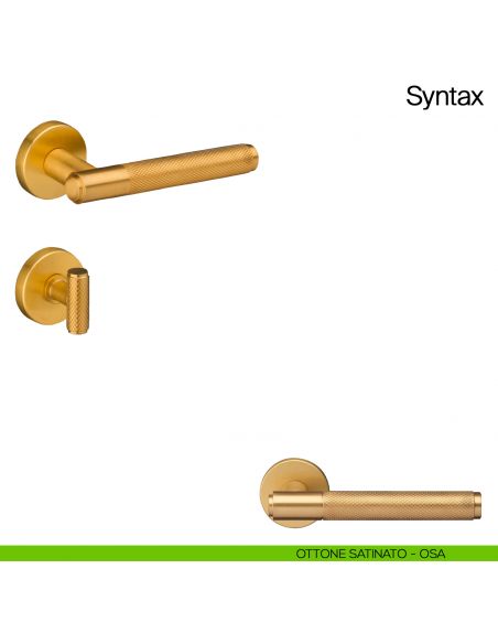 Maniglia per porta con nottolino Syntax Manital - ottone satinato