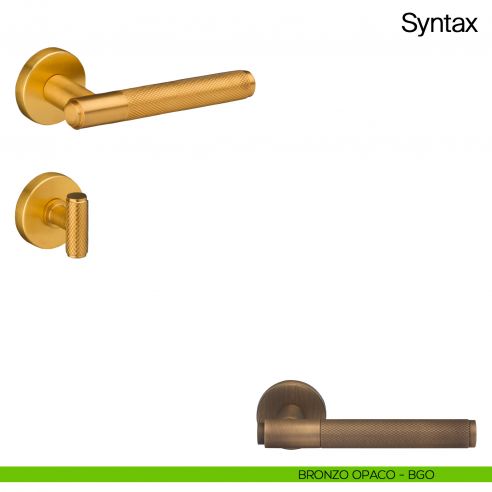 Maniglia per porta con nottolino Syntax Manital - bronzo opaco