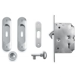 Kit ovale foro chiave con chiave, trascinatore e serratura NIC 201