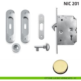 Kit ovale foro chiave con chiave, trascinatore e serratura NIC 201 2