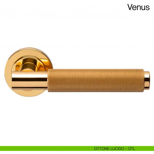 Maniglia per porta Venus Manital - ottone lucido
