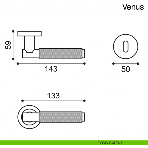 Maniglia per porta Venus Manital