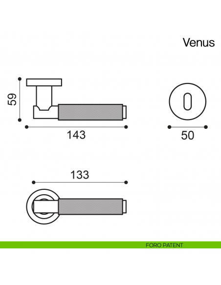 Maniglia per porta Venus Manital