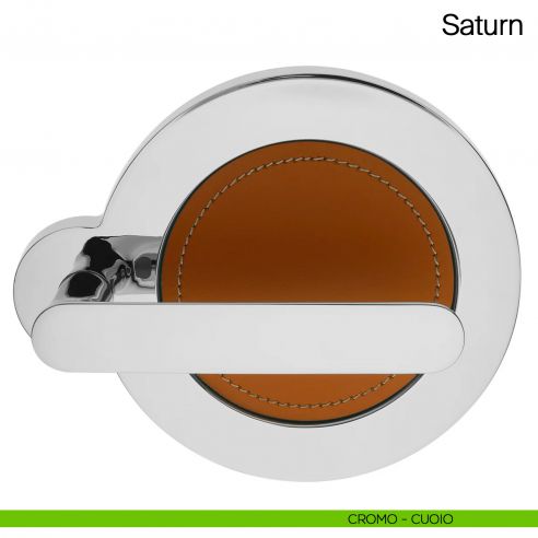Maniglia per porta Saturn Manital - cromato/cuoio