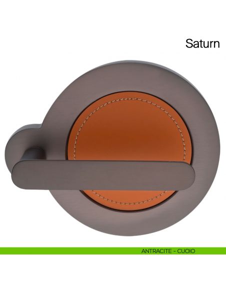 Maniglia per porta Saturn Manital -antracite/cuoio