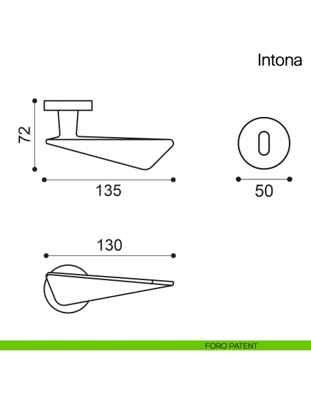 Maniglia per porta Intona Manital - foro patent