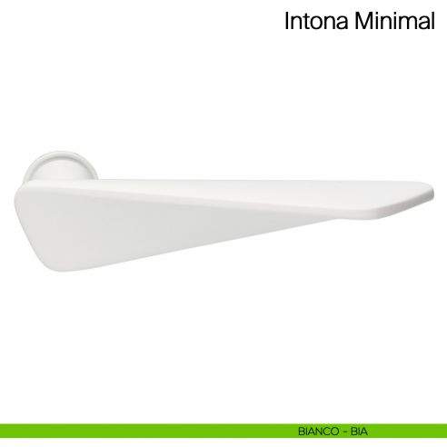 Maniglia per porta Intona Minimal Manital con rosetta minimale - bianco