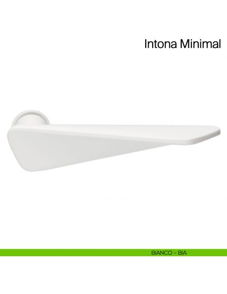 Maniglia per porta Intona Minimal Manital con rosetta minimale - bianco