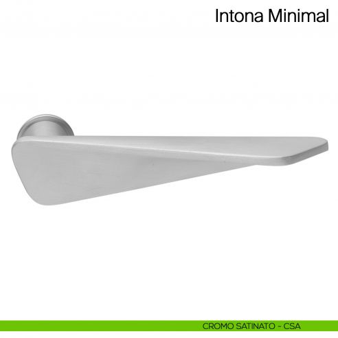 Maniglia per porta Intona Minimal Manital con rosetta minimale - cromato satinato