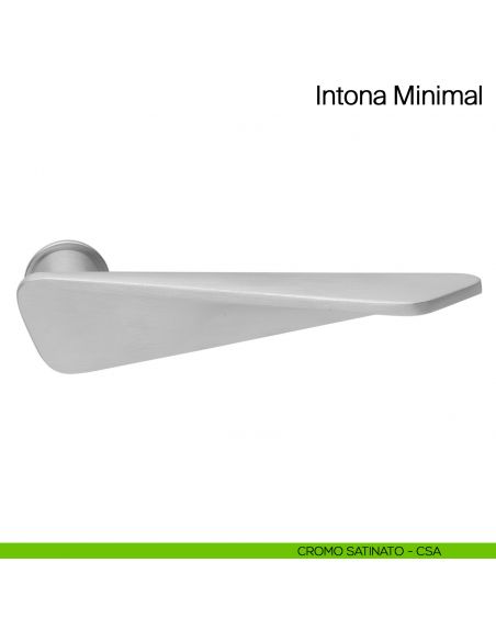 Maniglia per porta Intona Minimal Manital con rosetta minimale - cromato satinato