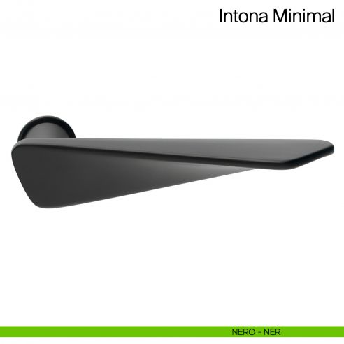 Maniglia per porta Intona Minimal Manital con rosetta minimale - nero