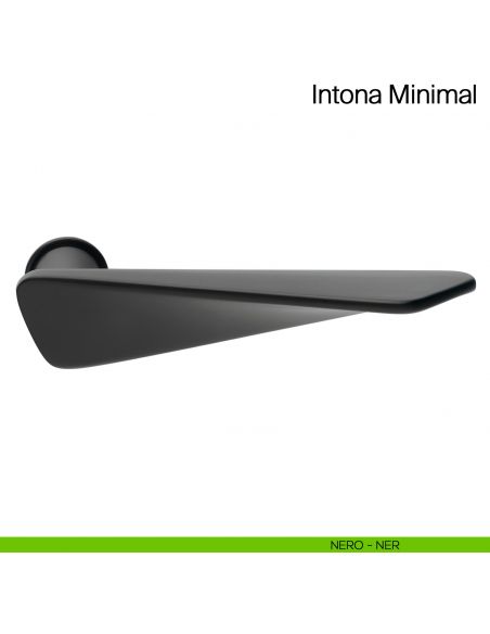 Maniglia per porta Intona Minimal Manital con rosetta minimale - nero