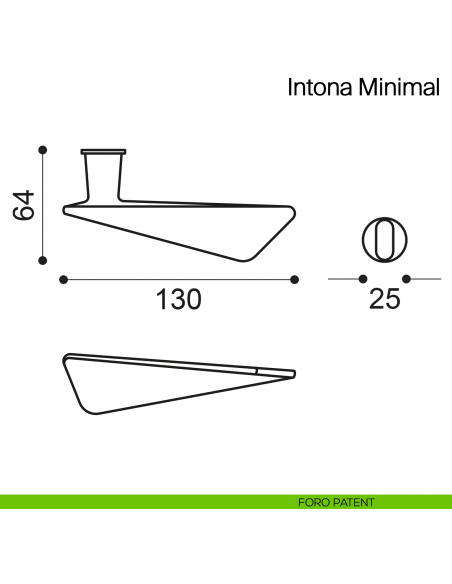 Maniglia per porta Intona Minimal Manital con rosetta minimale - foro patent