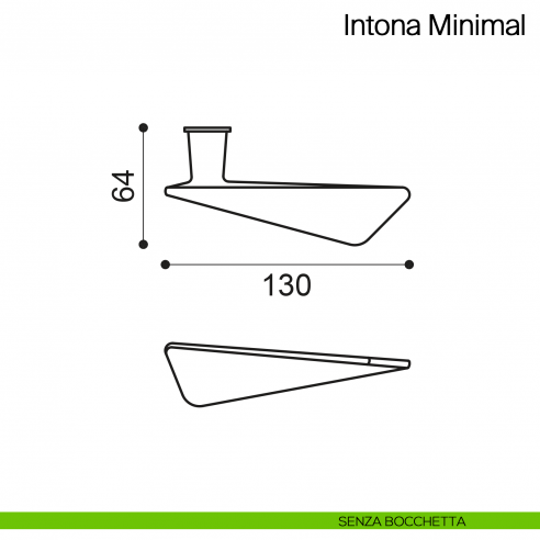 Maniglia per porta Intona Minimal Manital con rosetta minimale - senza bocchetta