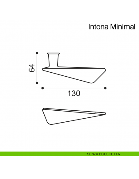 Maniglia per porta Intona Minimal Manital con rosetta minimale - senza bocchetta