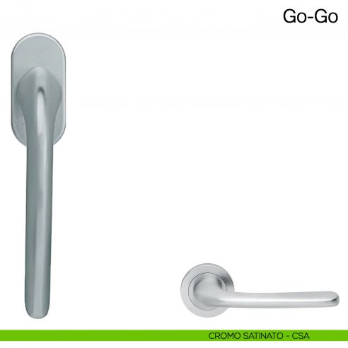 Maniglia martellina DK per finestra Go-Go Manital - cromato satinato