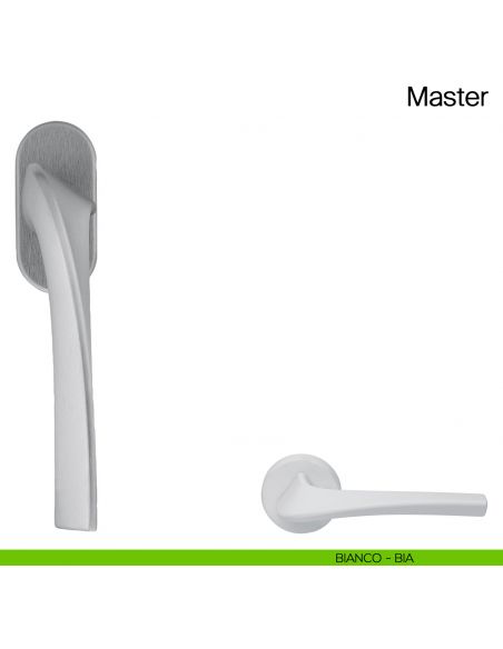 Maniglia martellina DK per finestra Master Manital - bianco