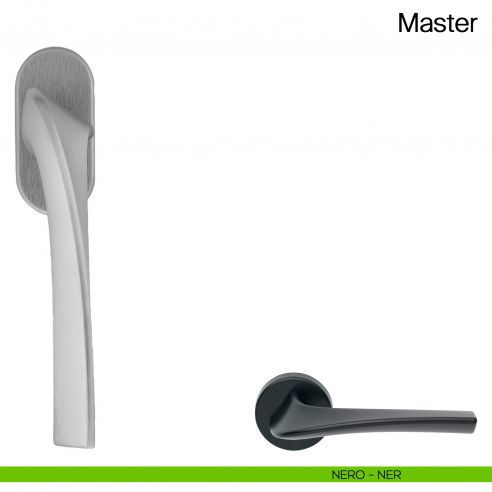 Maniglia martellina DK per finestra Master Manital - nero