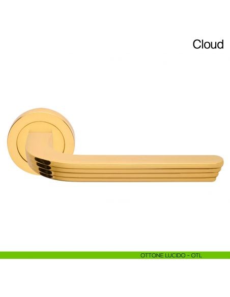 Maniglia per porta Cloud Manital - ottone lucido