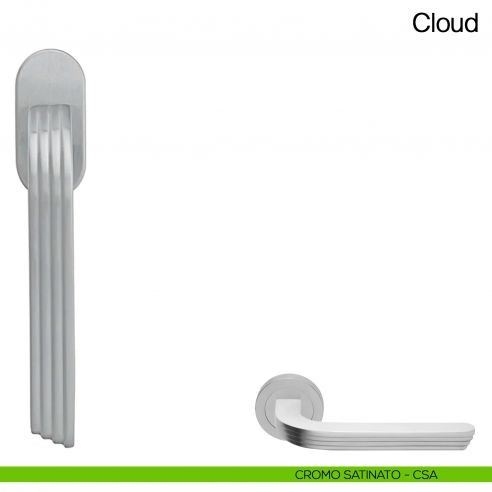 Maniglia martellina DK per finestra Cloud Manital - cromato satinato