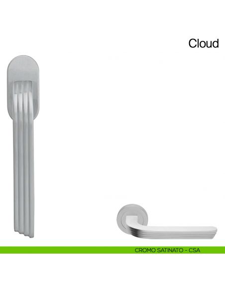 Maniglia martellina DK per finestra Cloud Manital - cromato satinato