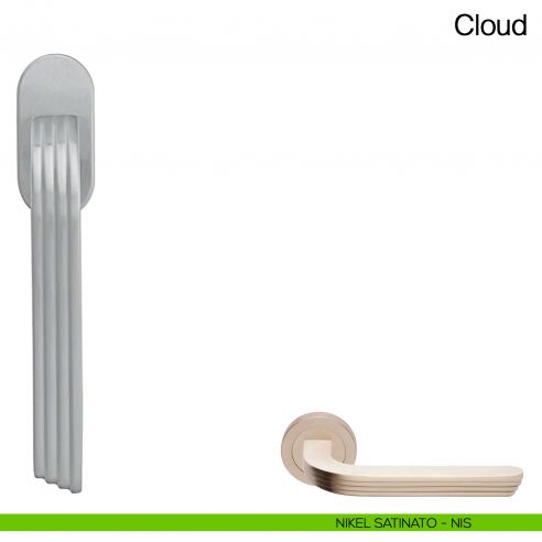 Maniglia martellina DK per finestra Cloud Manital - nikel satinato