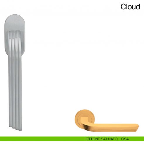 Maniglia martellina DK per finestra Cloud Manital - ottone satinato