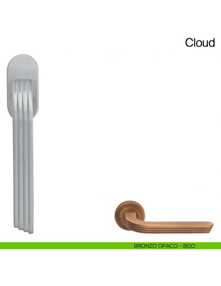 Maniglia martellina DK per finestra Cloud Manital - bronzato opaco