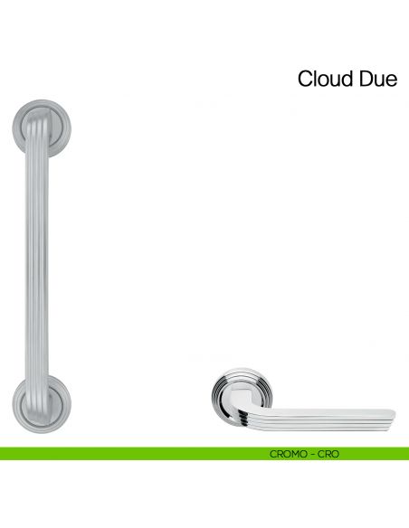 Maniglione per porta Cloud Due Manital con rosette - cromato