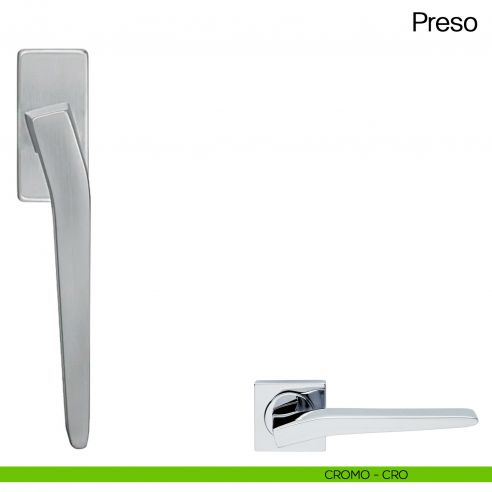 Maniglia martellina DK per finestra Preso Manital - cromato