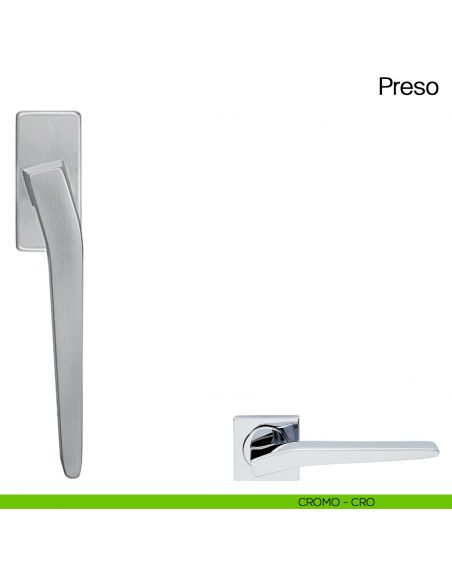 Maniglia martellina DK per finestra Preso Manital - cromato