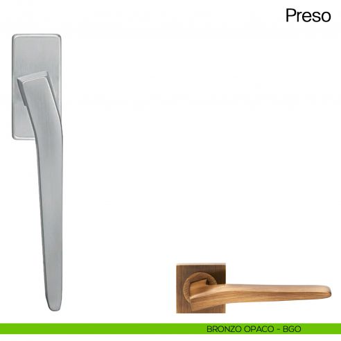 Maniglia martellina DK per finestra Preso Manital - bronzato opaco