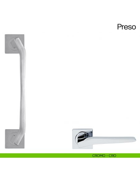 Maniglione per porta Preso Manital con rosette - cromato