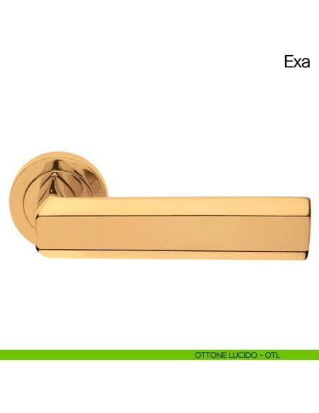 Maniglia per porta Exa Manital - ottone lucido
