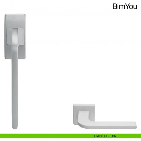 Maniglia martellina DK per finestra Bimyou Manital - bianco