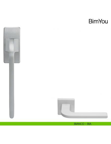 Maniglia martellina DK per finestra Bimyou Manital - bianco