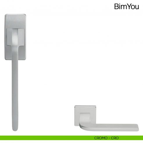 Maniglia martellina DK per finestra Bimyou Manital - cromato