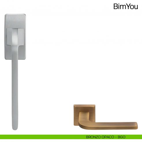 Maniglia martellina DK per finestra Bimyou Manital - bronzo opaco
