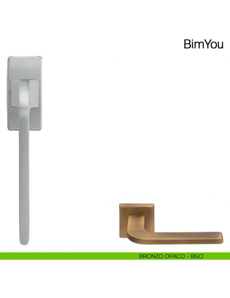 Maniglia martellina DK per finestra Bimyou Manital - bronzo opaco