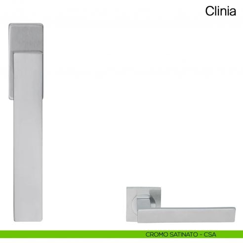 Maniglia martellina DK per finestra Clinia Manital - cromato satinato