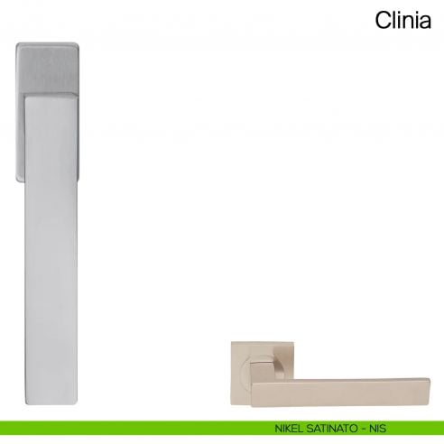 Maniglia martellina DK per finestra Clinia Manital - nikel satinato