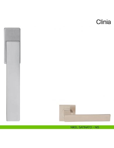 Maniglia martellina DK per finestra Clinia Manital - nikel satinato