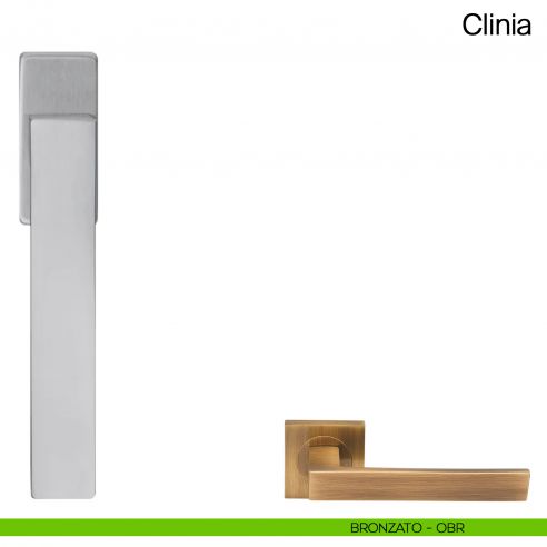 Maniglia martellina DK per finestra Clinia Manital - bronzato opaco