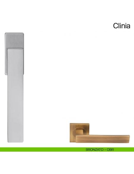 Maniglia martellina DK per finestra Clinia Manital - bronzato opaco