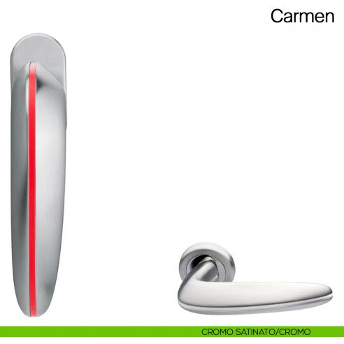 Maniglia martellina DK per finestra Carmen Manital - cromato satinato/cromo