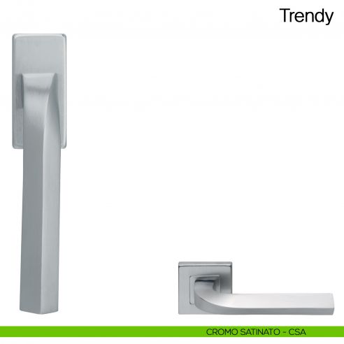 Maniglia martellina DK per finestra Trendy Manital - cromato satinato