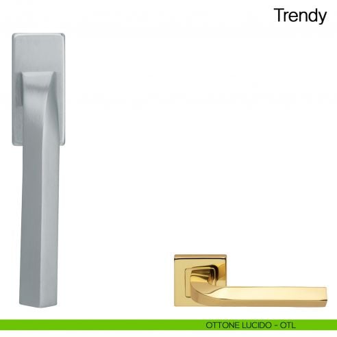 Maniglia martellina DK per finestra Trendy Manital - ottone lucido